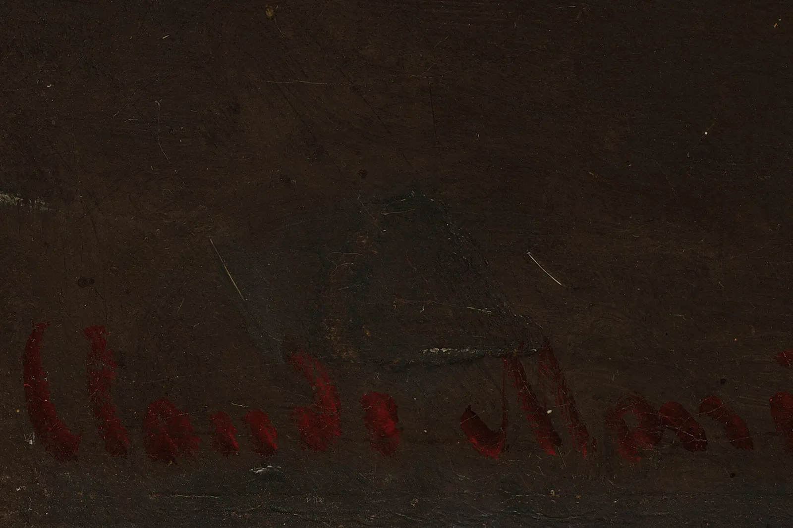 莫奈油画作品《晚餐后的室内》查高清大图局部 (8)