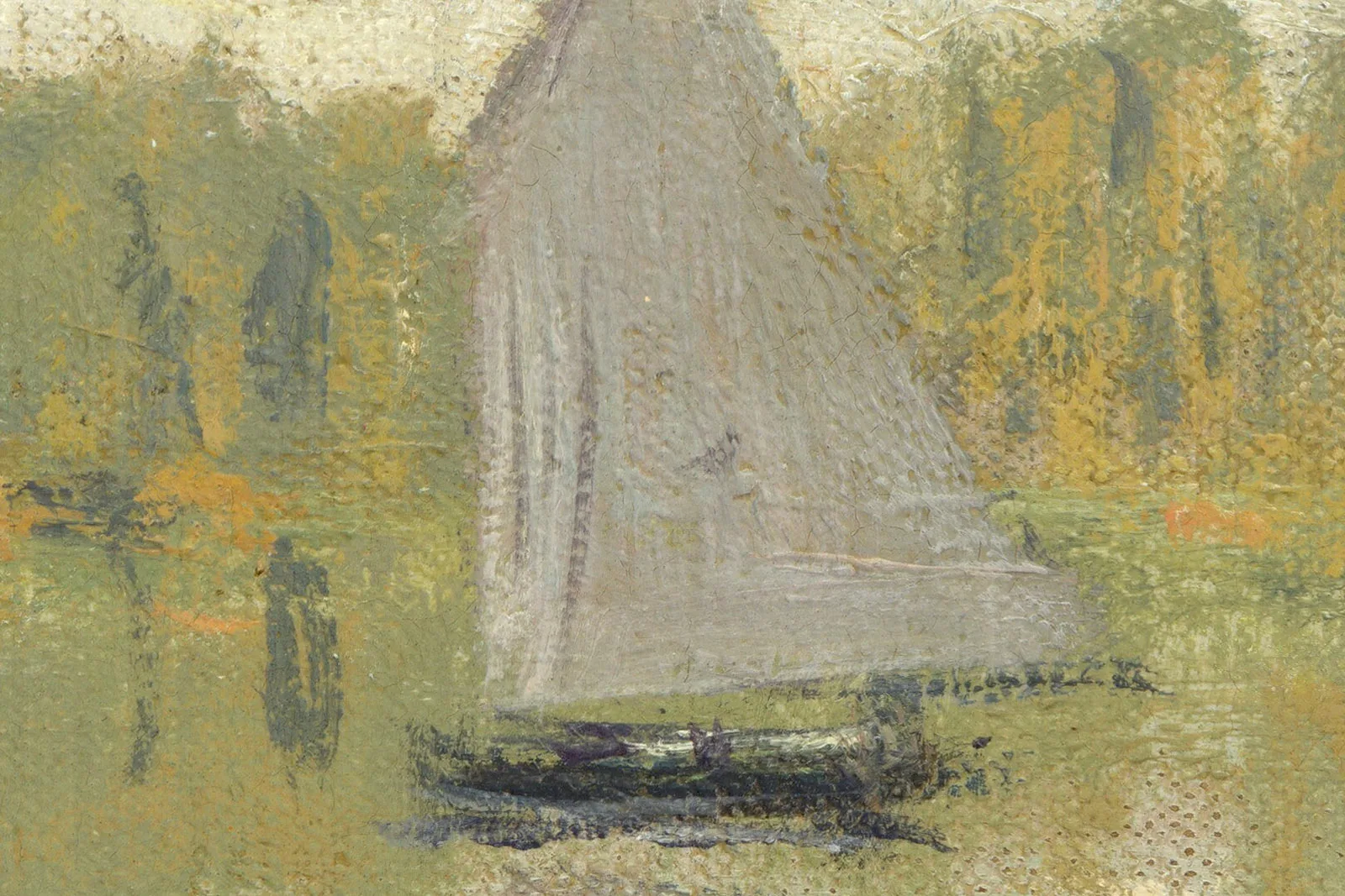 莫奈风景画《阿让特伊风景》超高清大图局部 (5)