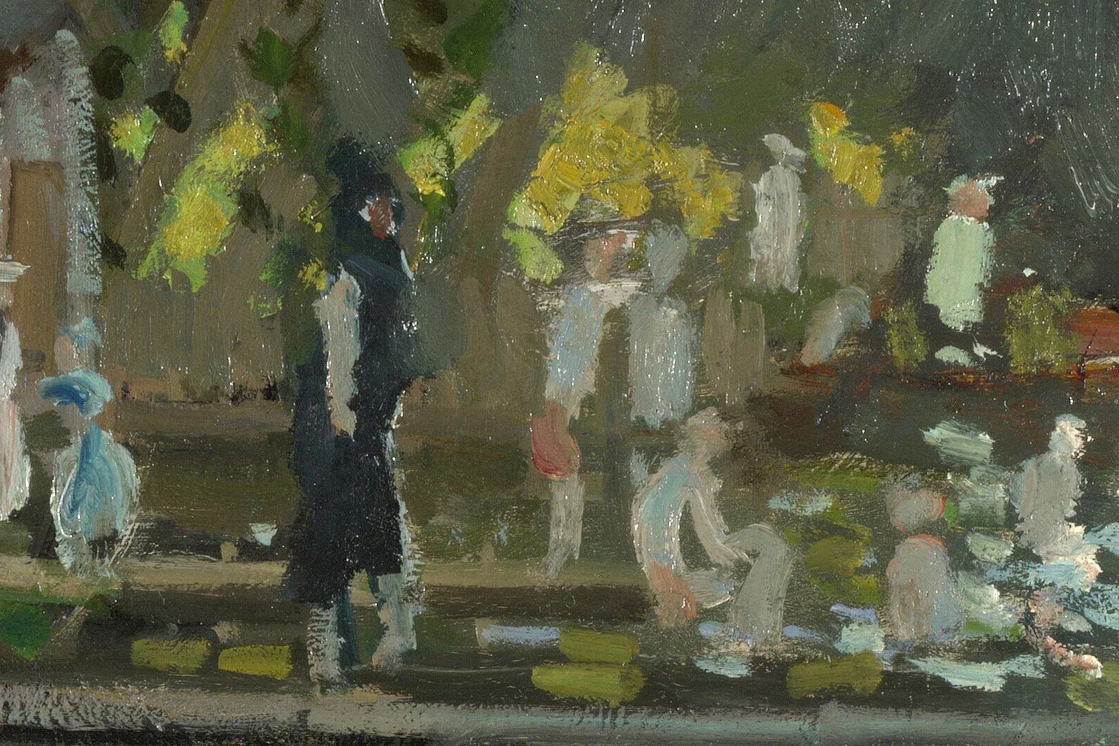 莫奈作品《拉格雷努耶尔的浴者》局部 (2)