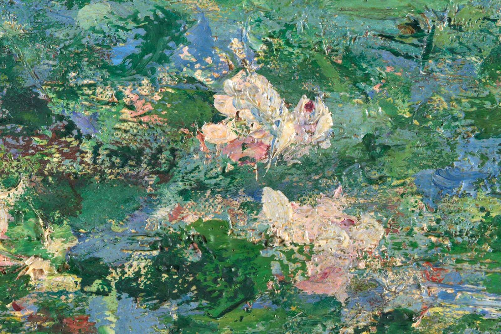 印象派莫奈作品《睡莲池》超高清大图局部 (13)