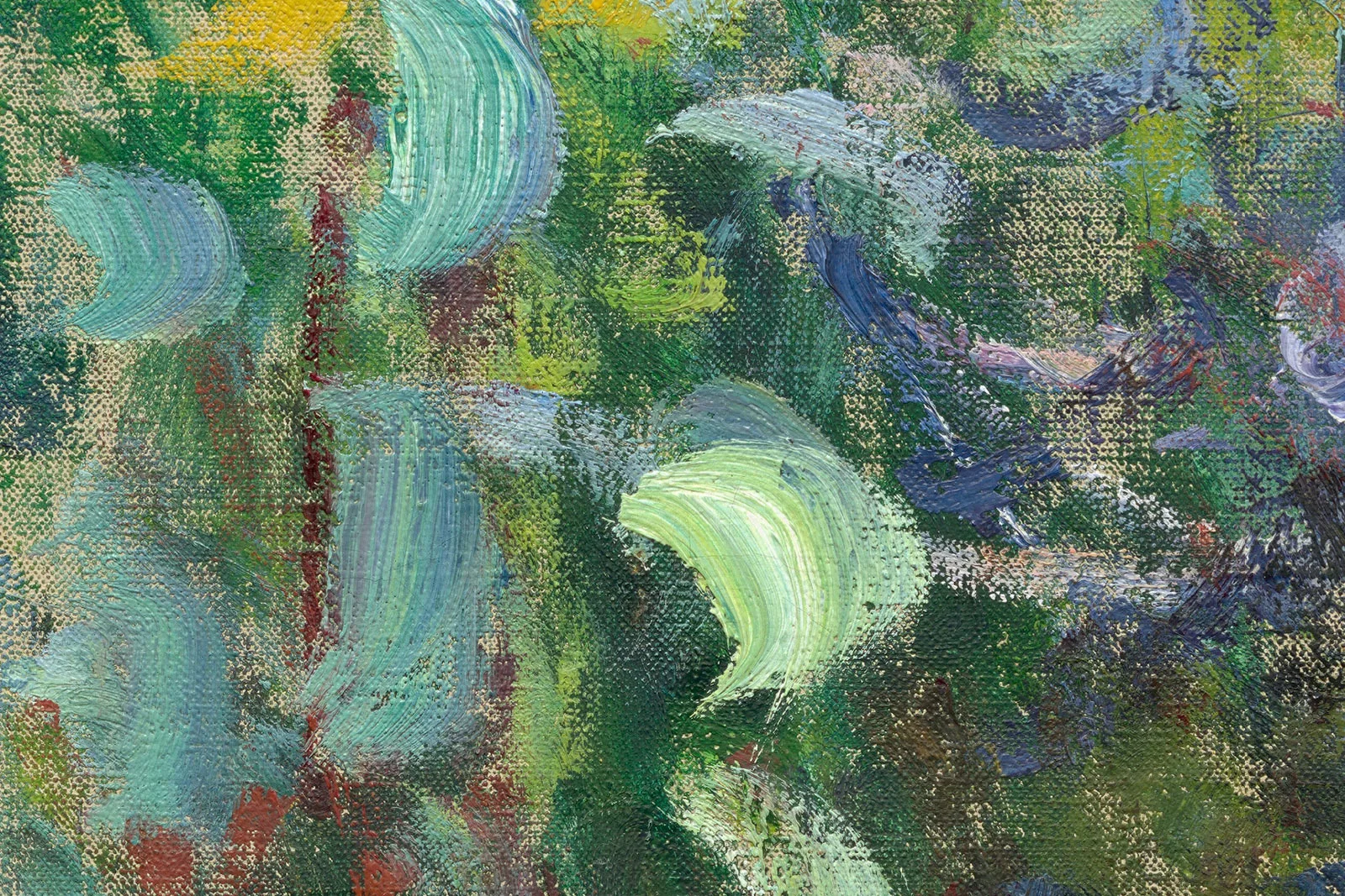 印象派莫奈油画作品《维特伊的艺术家花园》高清大图局部 (13)