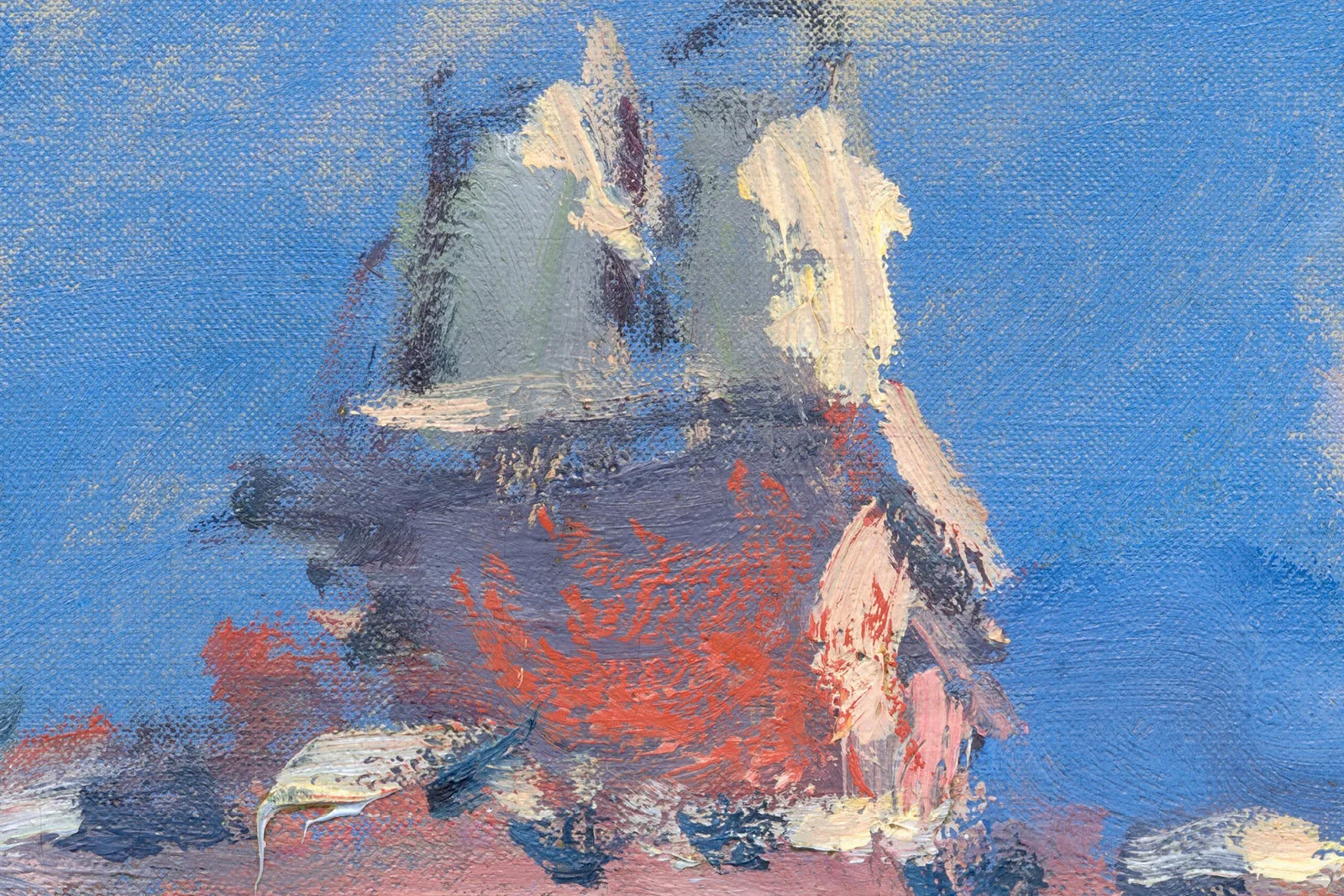 印象派莫奈油画作品《维特伊的艺术家花园》高清大图局部 (17)