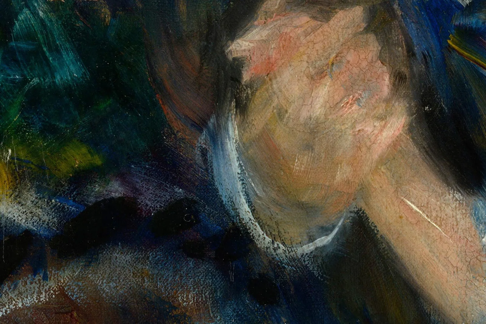 雷诺阿《红磨坊的舞会》超高清大图局部细节 (7)