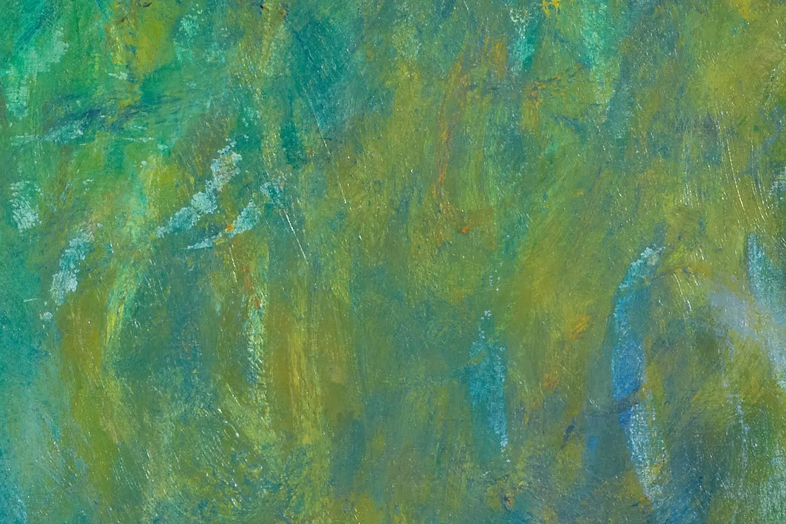 印象派莫奈油画作品《紫藤花》局部 (5)