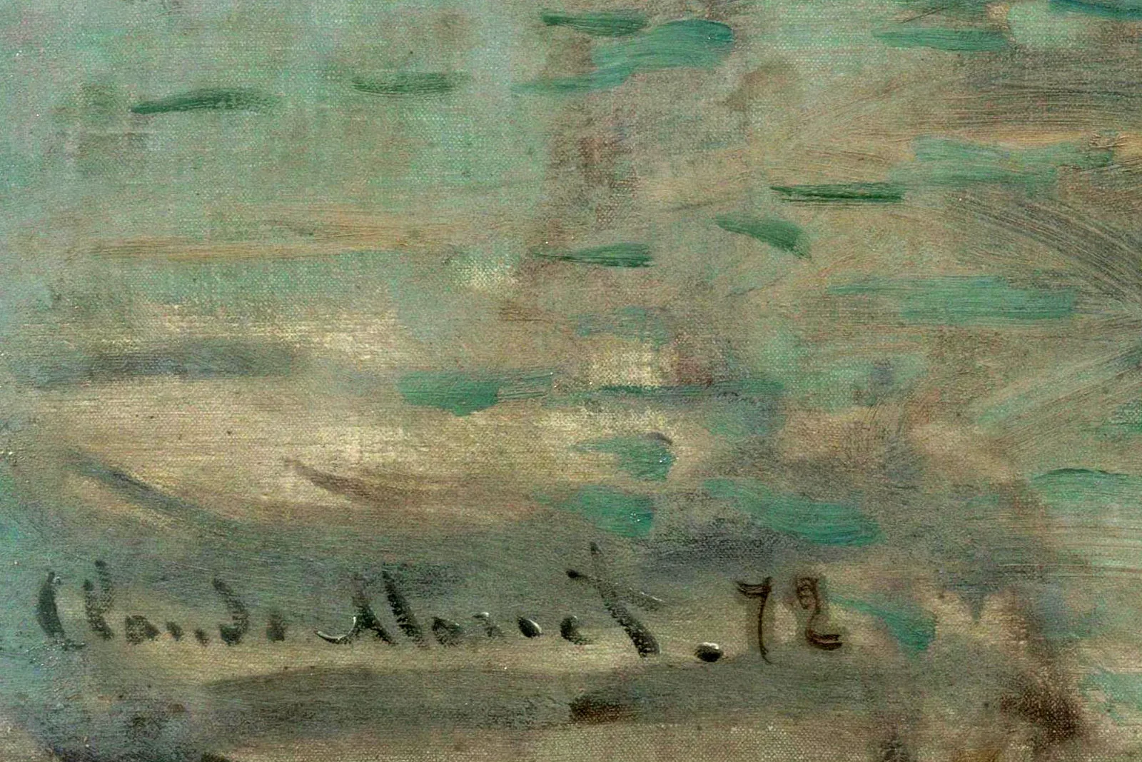 克劳德·莫奈《日出·印象》局部 (3)