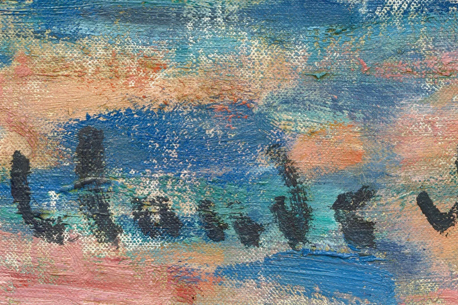 印象派莫奈油画建筑《国会大厦,日落》超高清大图局部 (9)