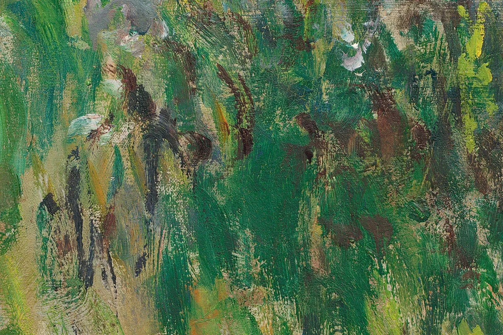 莫奈油画《撑阳伞的女人 - 莫奈夫人和她的儿子》超高清大图局部 (11)