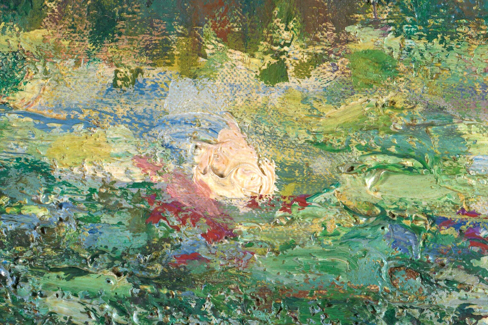 印象派莫奈作品《睡莲池》超高清大图局部 (1)