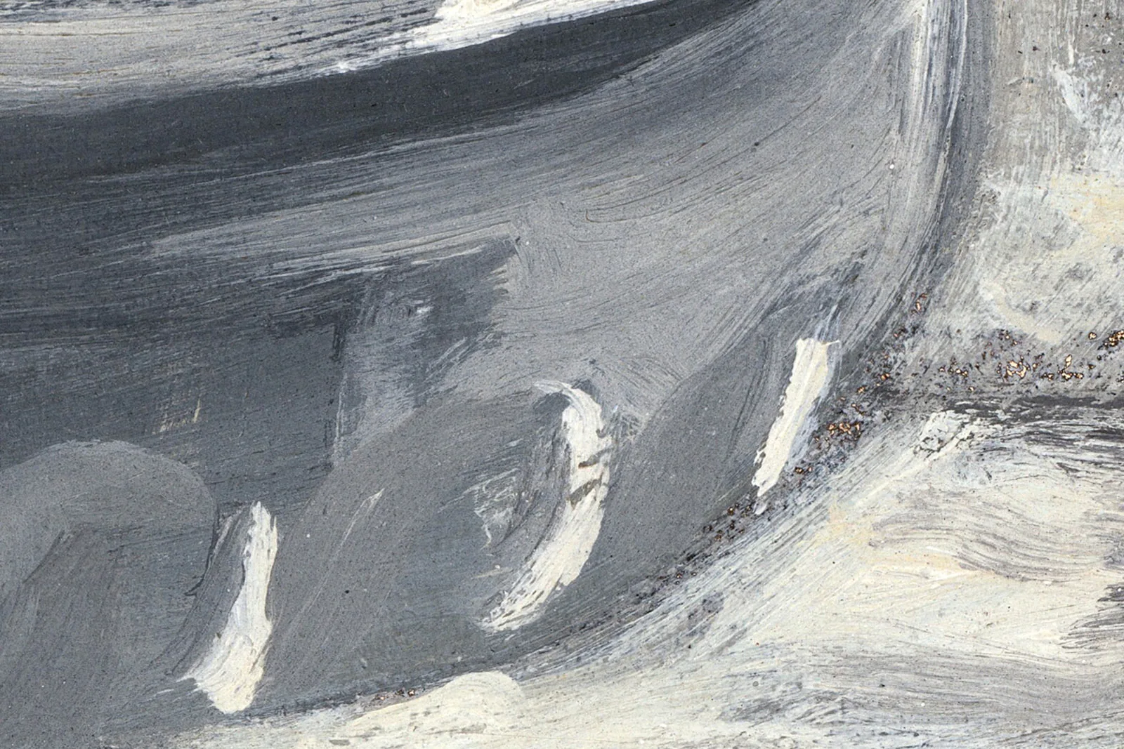 莫奈油画静物作品《瓶子、玻璃瓶、面包和葡萄酒》超高清大图局部 (4)