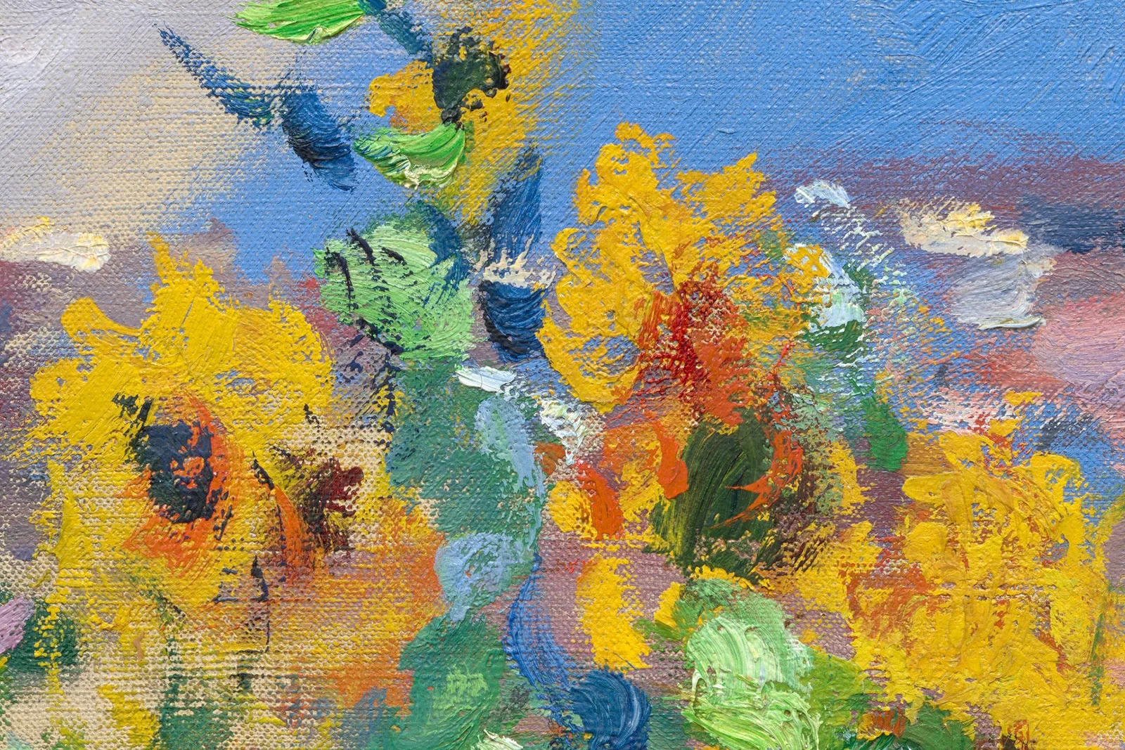 印象派莫奈油画作品《维特伊的艺术家花园》高清大图局部 (3)