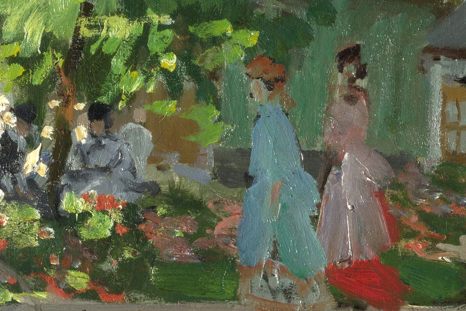 莫奈作品《拉格雷努耶尔的浴者》局部 (1)