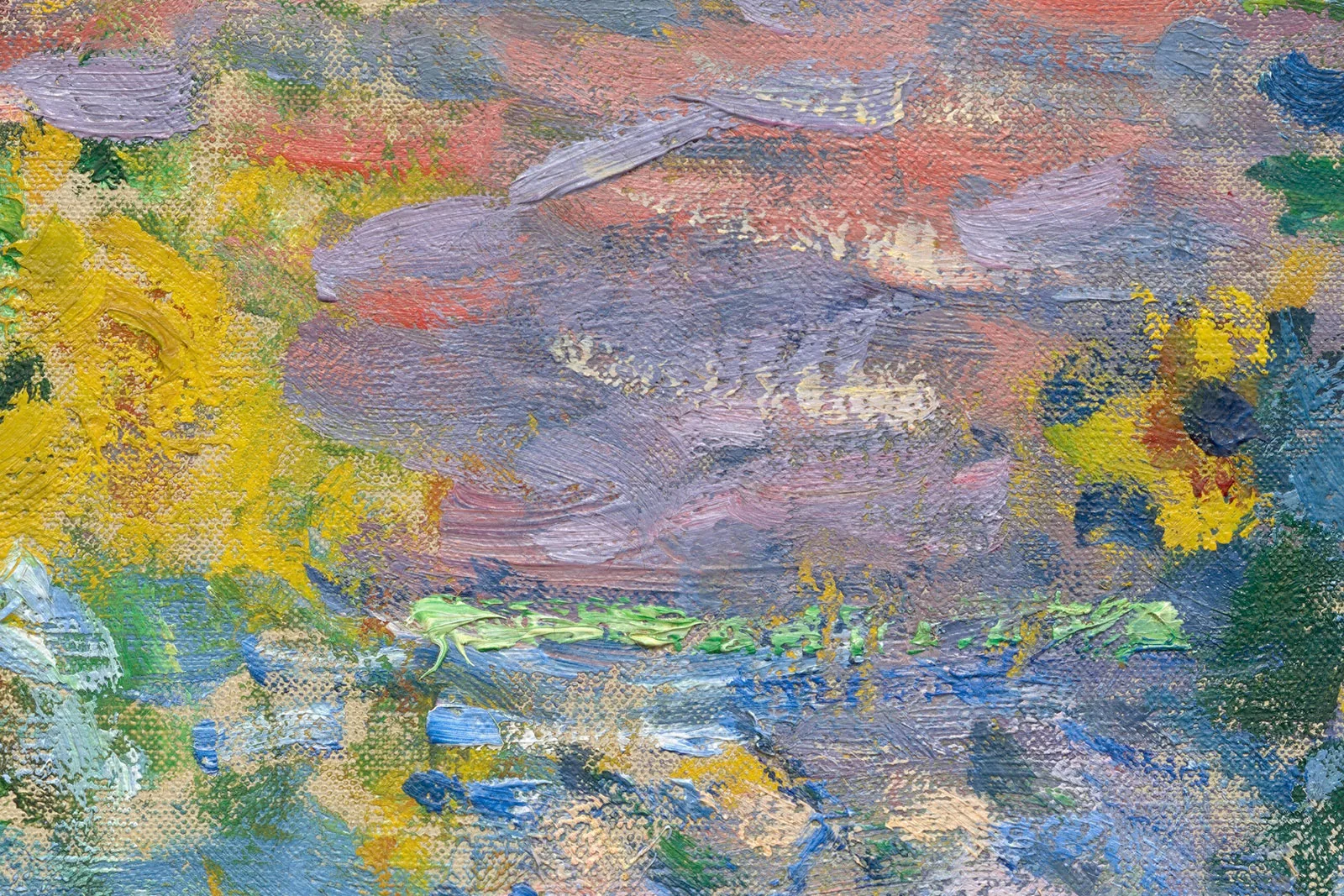 印象派莫奈油画作品《维特伊的艺术家花园》高清大图局部 (5)