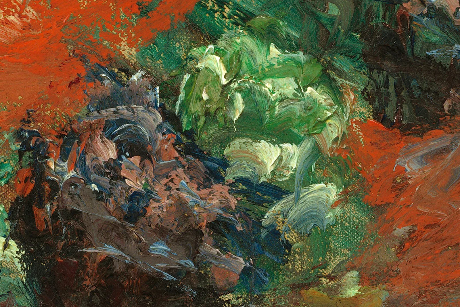 印象派莫奈油画静物花卉《菊芋花》超高清大图局部 (12)