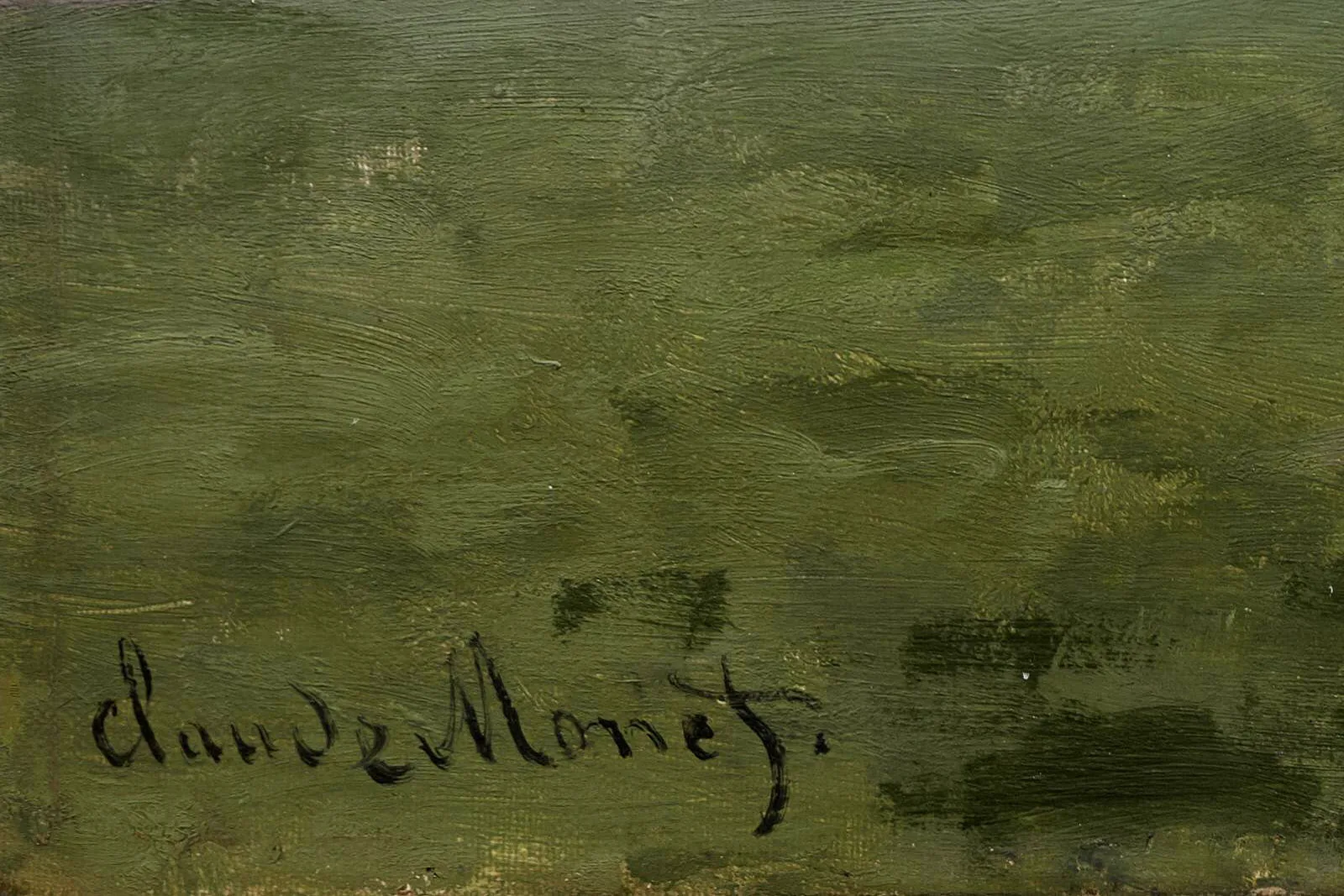 克劳德·莫奈油画风景《伦敦格林公园》局部 (4)