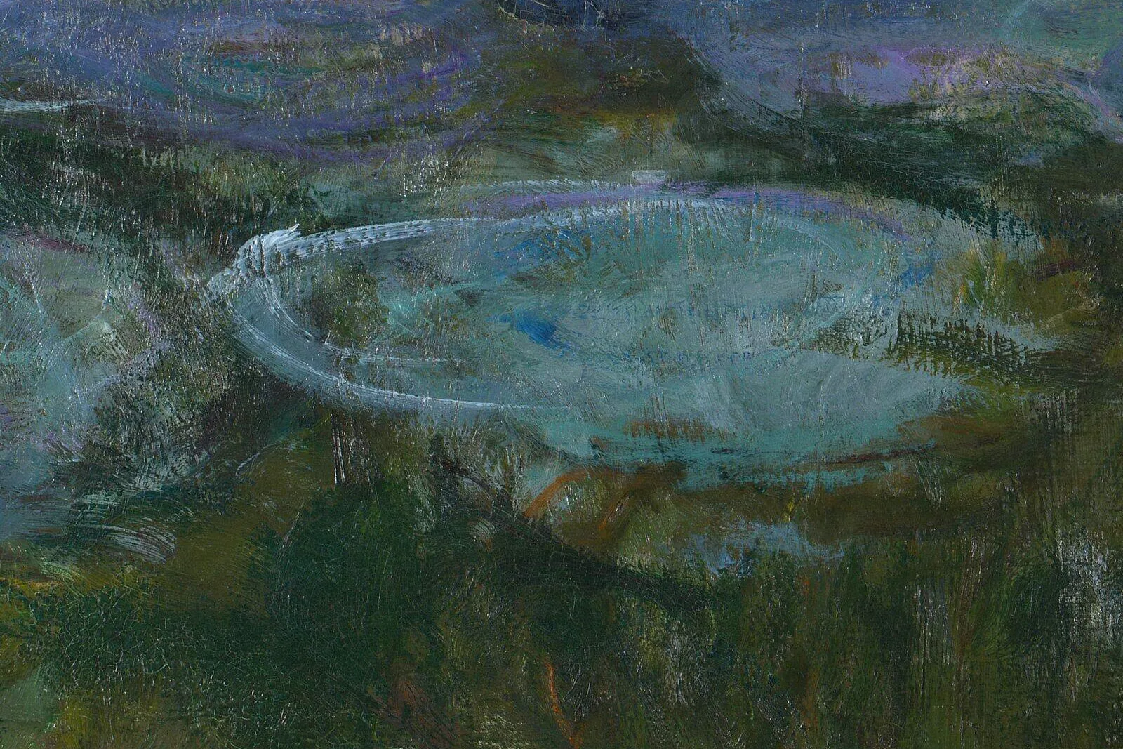 印象派莫奈作品《睡莲》局部 (3)