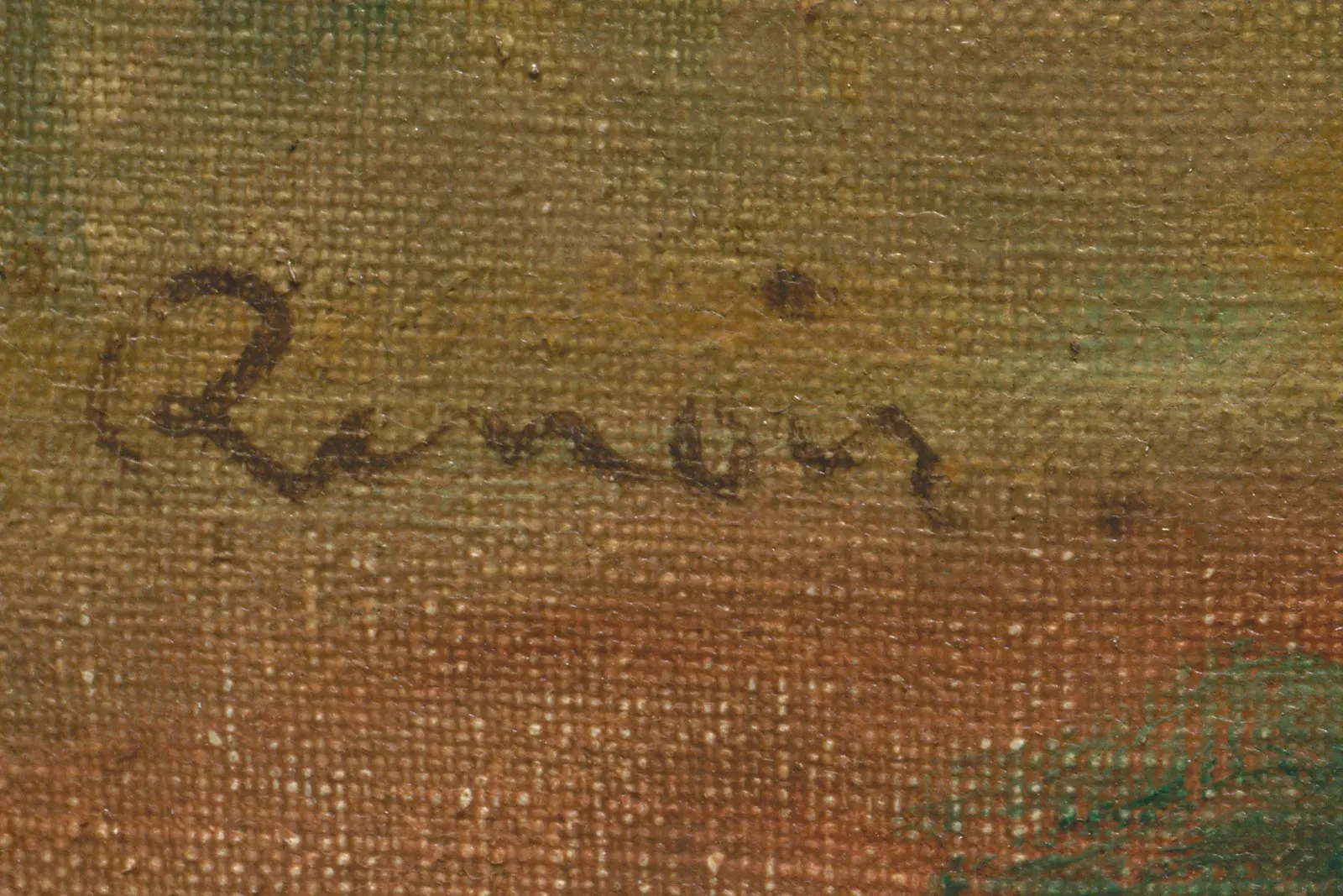 雷诺阿油画静物《花瓶里的玫瑰》高清大图局部 (7)