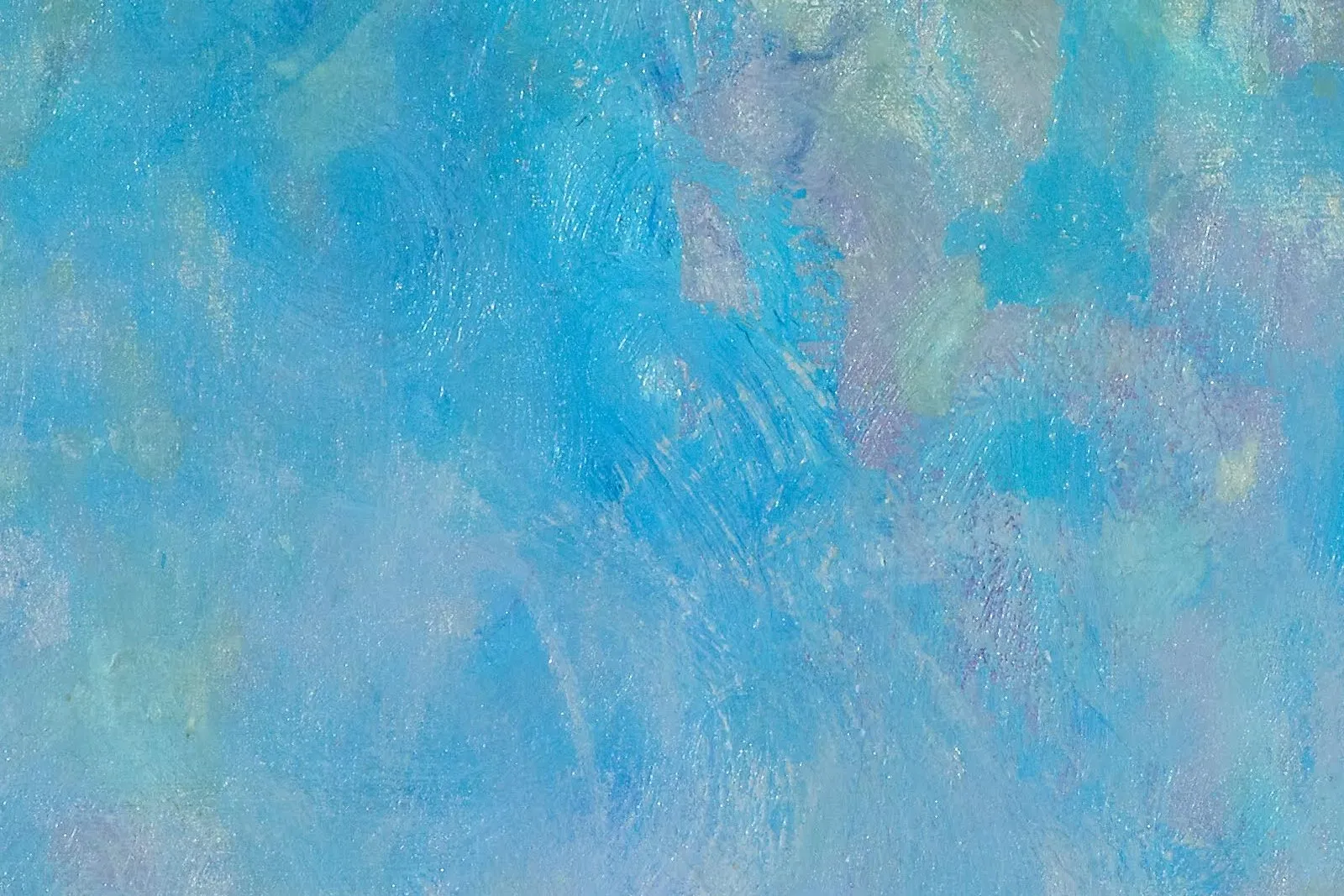 印象派莫奈油画作品《紫藤花》局部 (6)