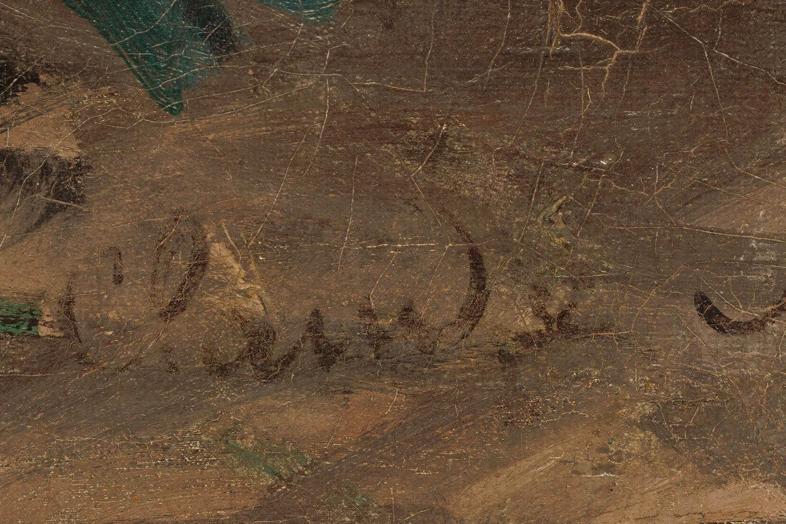 克劳德·莫奈油画人物《巴齐耶与卡米尔》高清大图局部 (7)