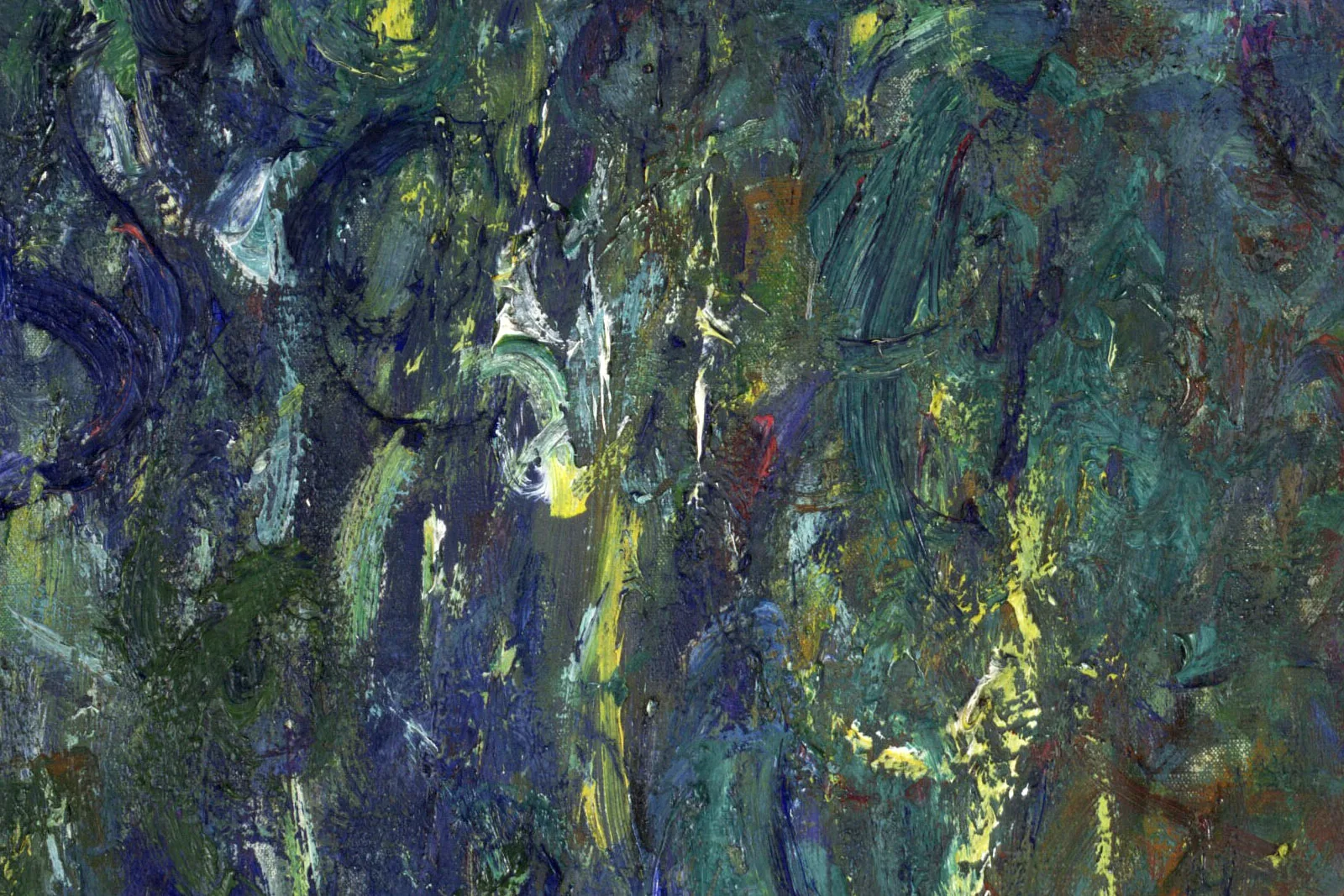 印象派莫奈油画《垂柳》局部 (7)