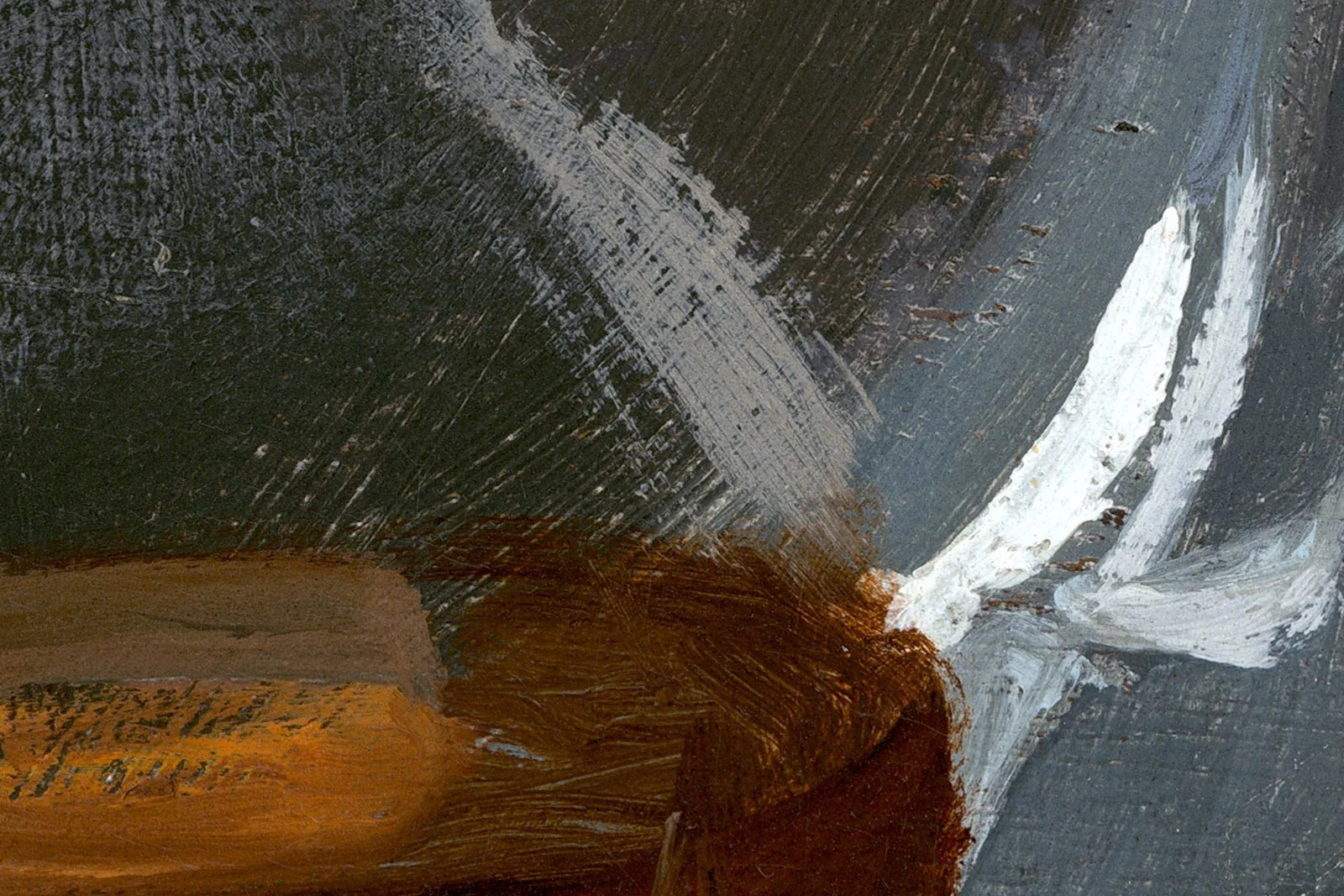 莫奈油画静物作品《瓶子、玻璃瓶、面包和葡萄酒》超高清大图局部 (6)