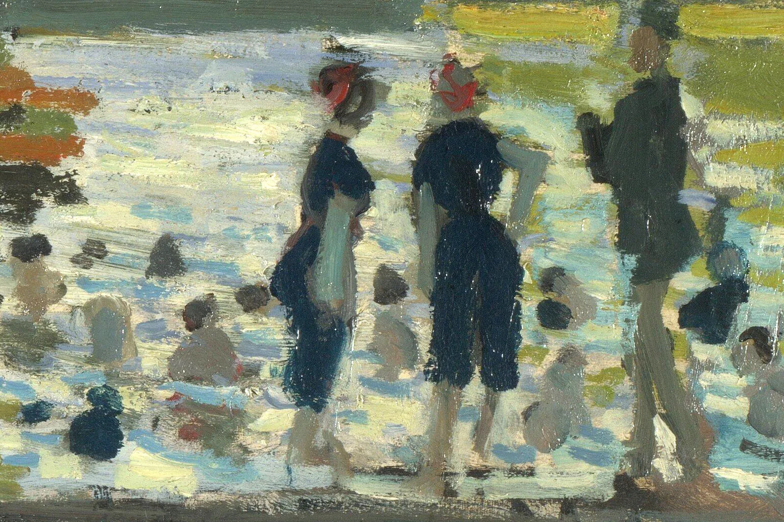 莫奈作品《拉格雷努耶尔的浴者》局部 (3)