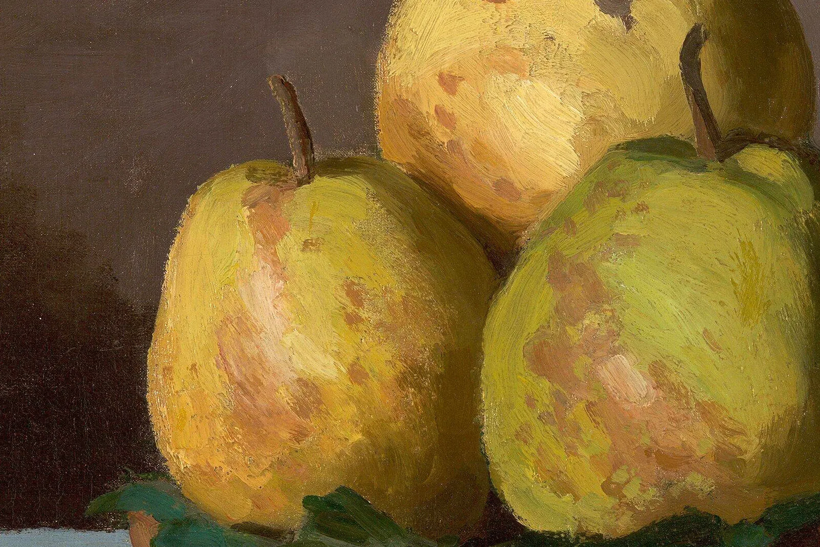 莫奈油画静物局部 (1)