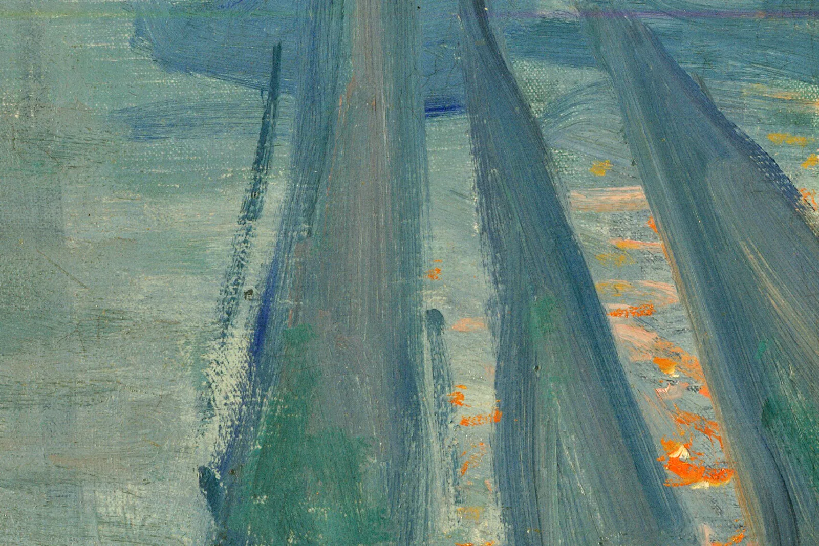 克劳德·莫奈油画《日出海景》局部 (3)