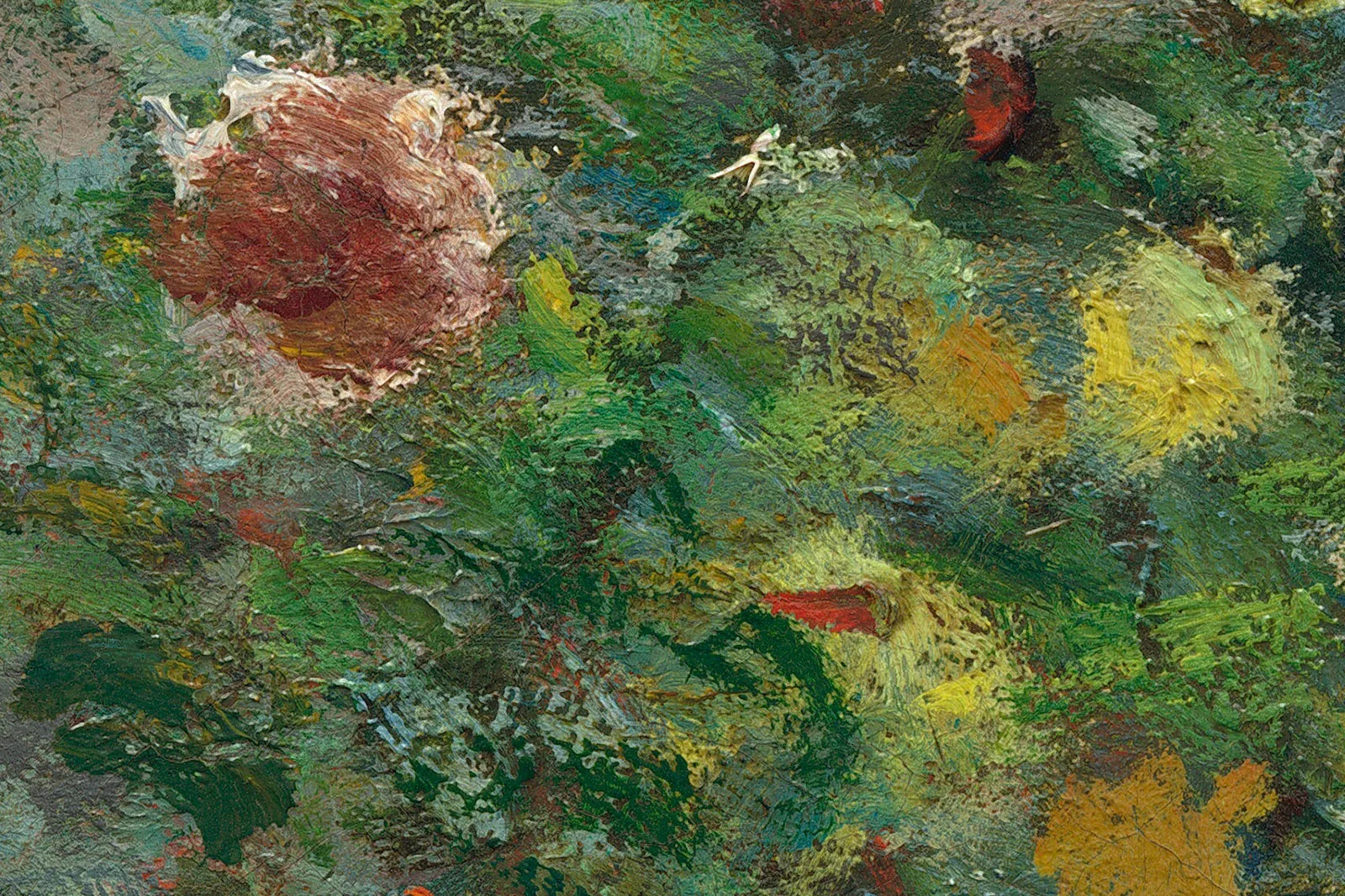 莫奈油画作品《阿让特伊的艺术家花园》高清大图局部 (6)