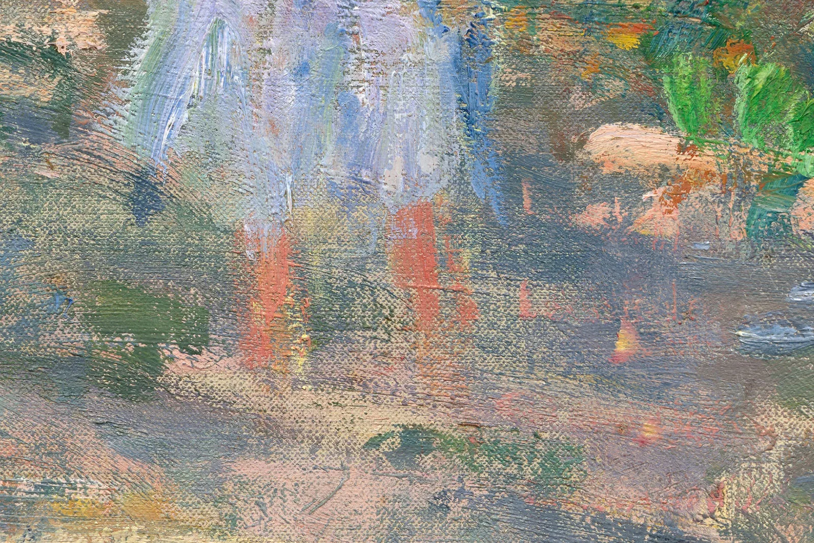 印象派莫奈油画作品《维特伊的艺术家花园》高清大图局部 (2)