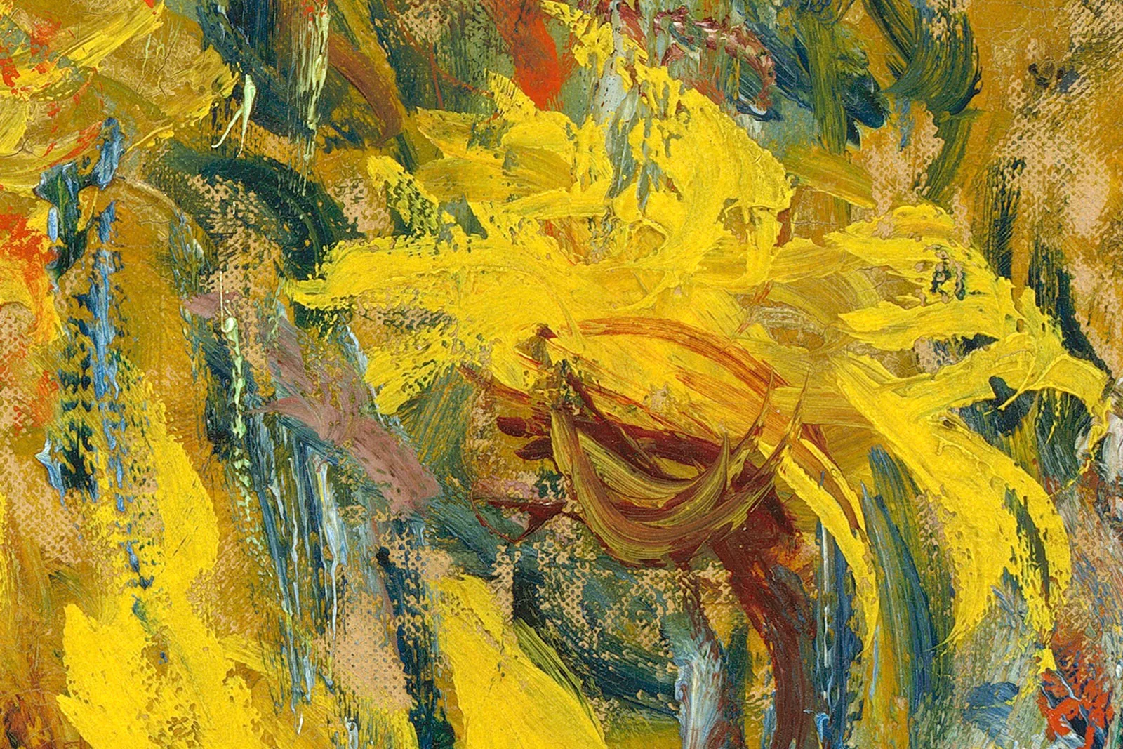 印象派莫奈油画静物花卉《菊芋花》超高清大图局部 (2)