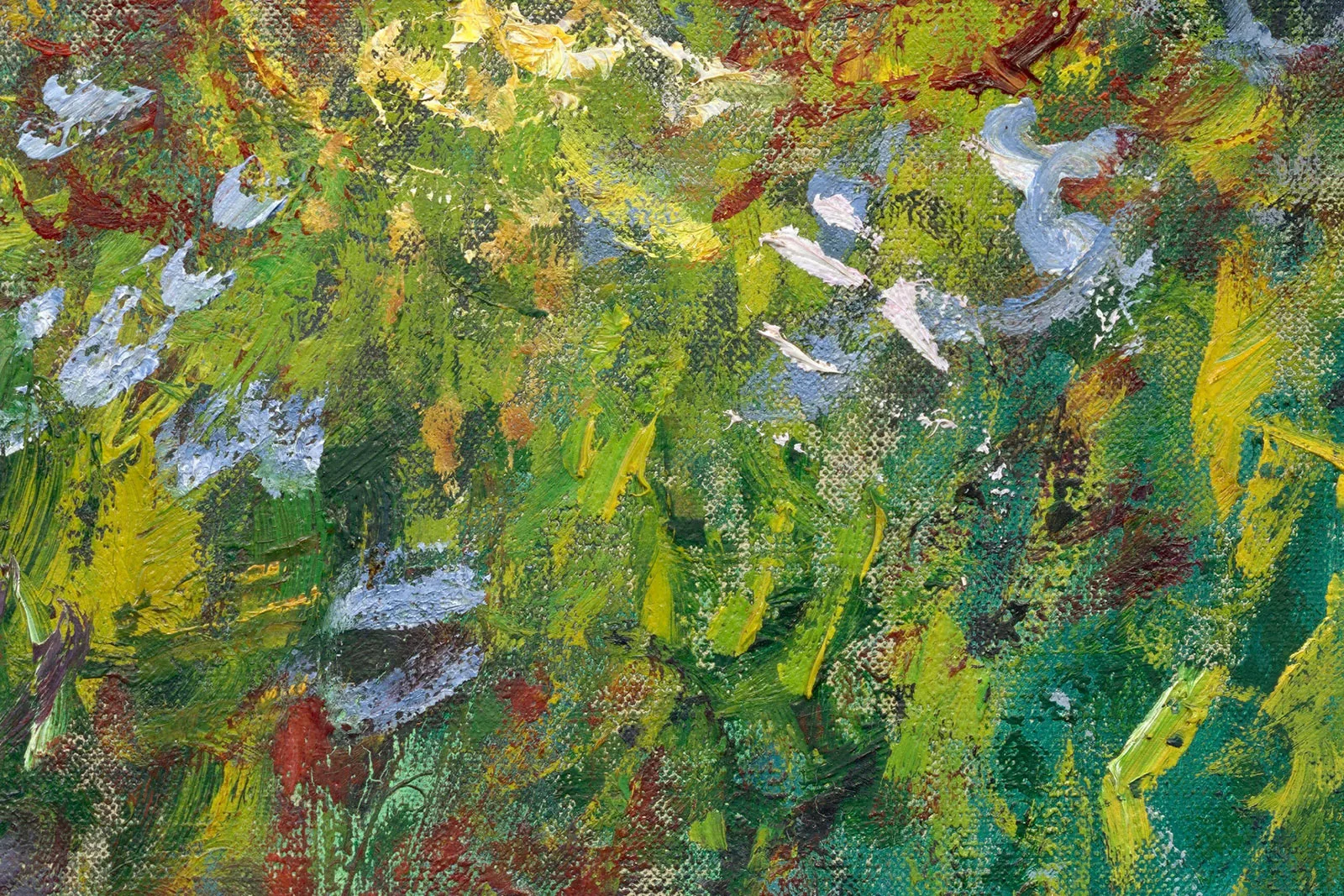 印象派莫奈油画作品《维特伊的艺术家花园》高清大图局部 (6)