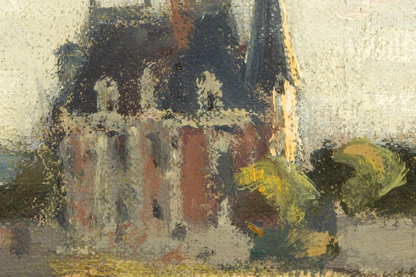 莫奈风景画《阿让特伊风景》超高清大图局部 (8)