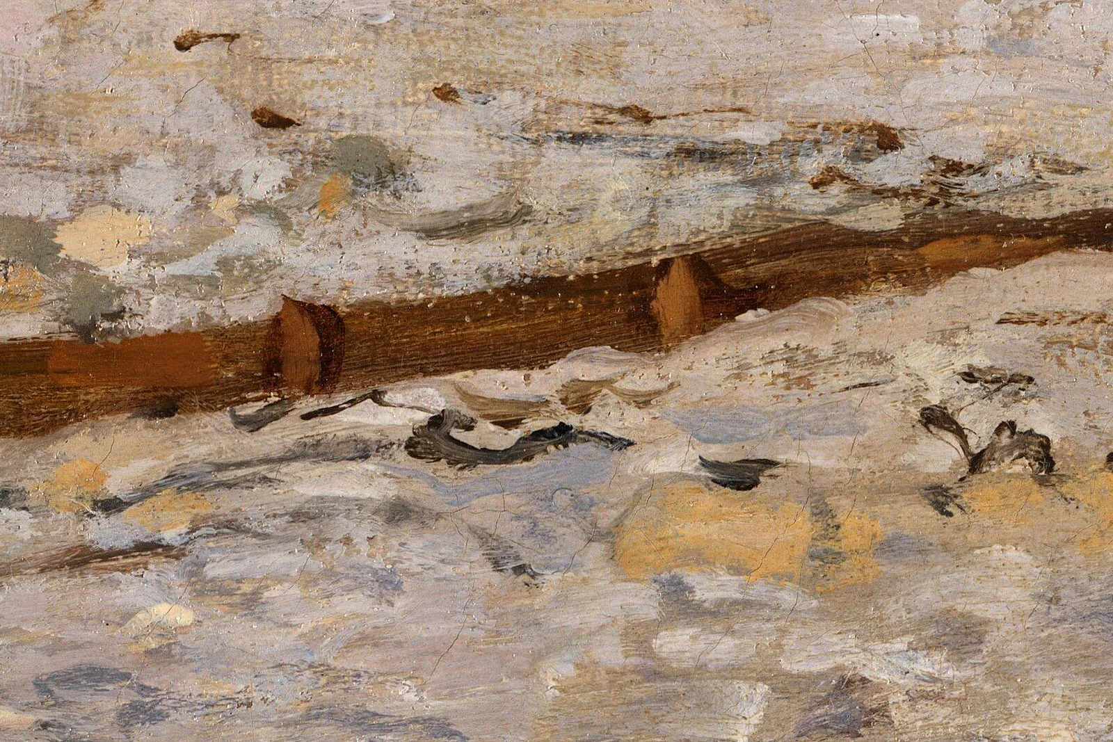 莫奈风景《拉埃沃角,圣阿德雷斯》局部 (5)