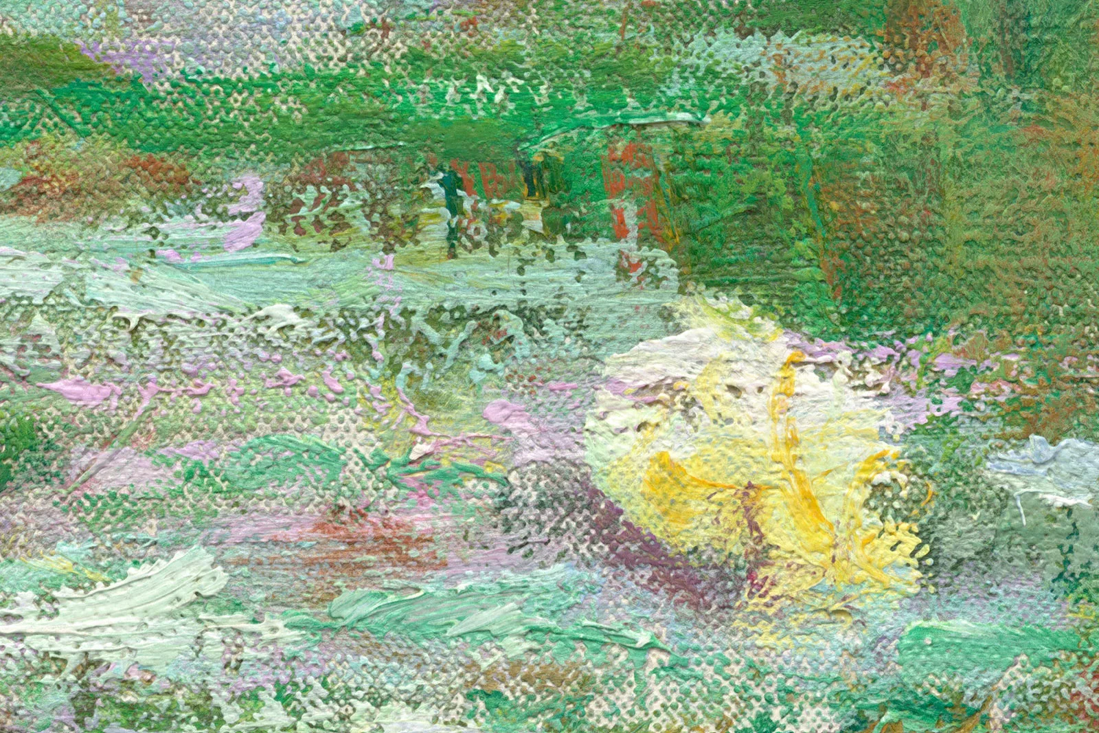 印象派莫奈作品《日本桥》高清大图局部 (6)