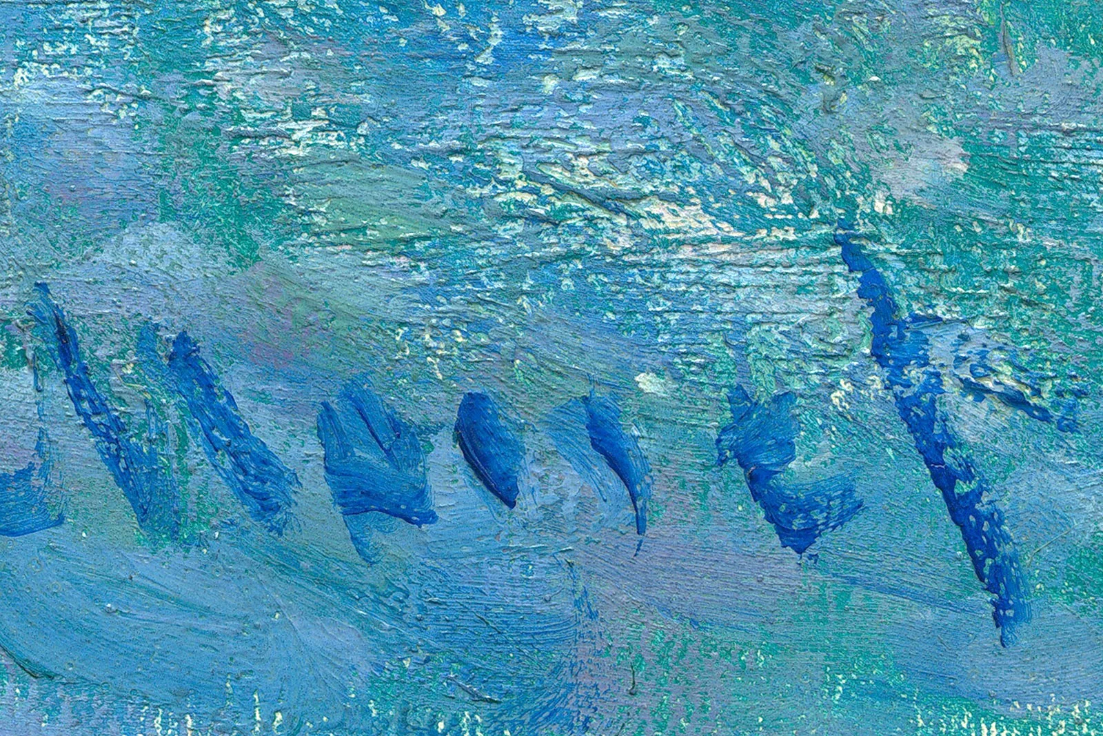 印象派莫奈油画作品《威尼斯穆拉宫》超高清大图局部 (10)