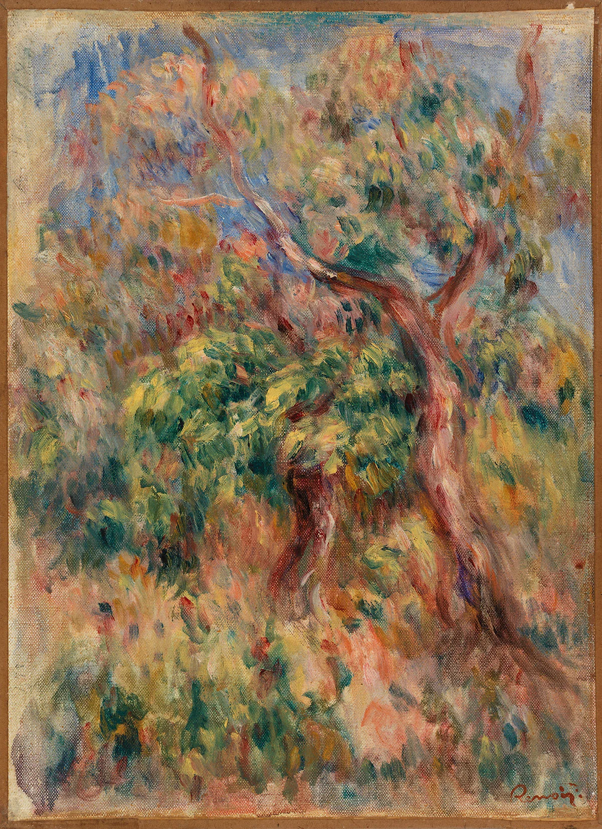 雷诺阿油画《风景习作》