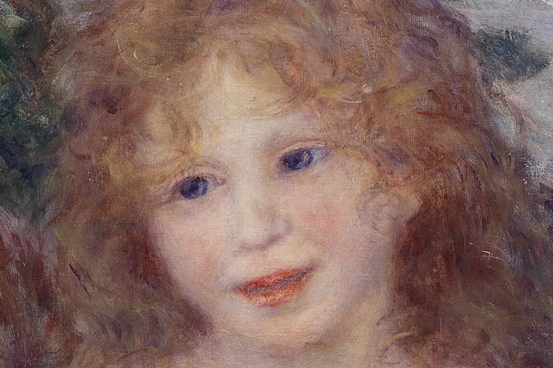 雷诺阿油画人物《伯内瓦尔的采贝女》局部 (2)