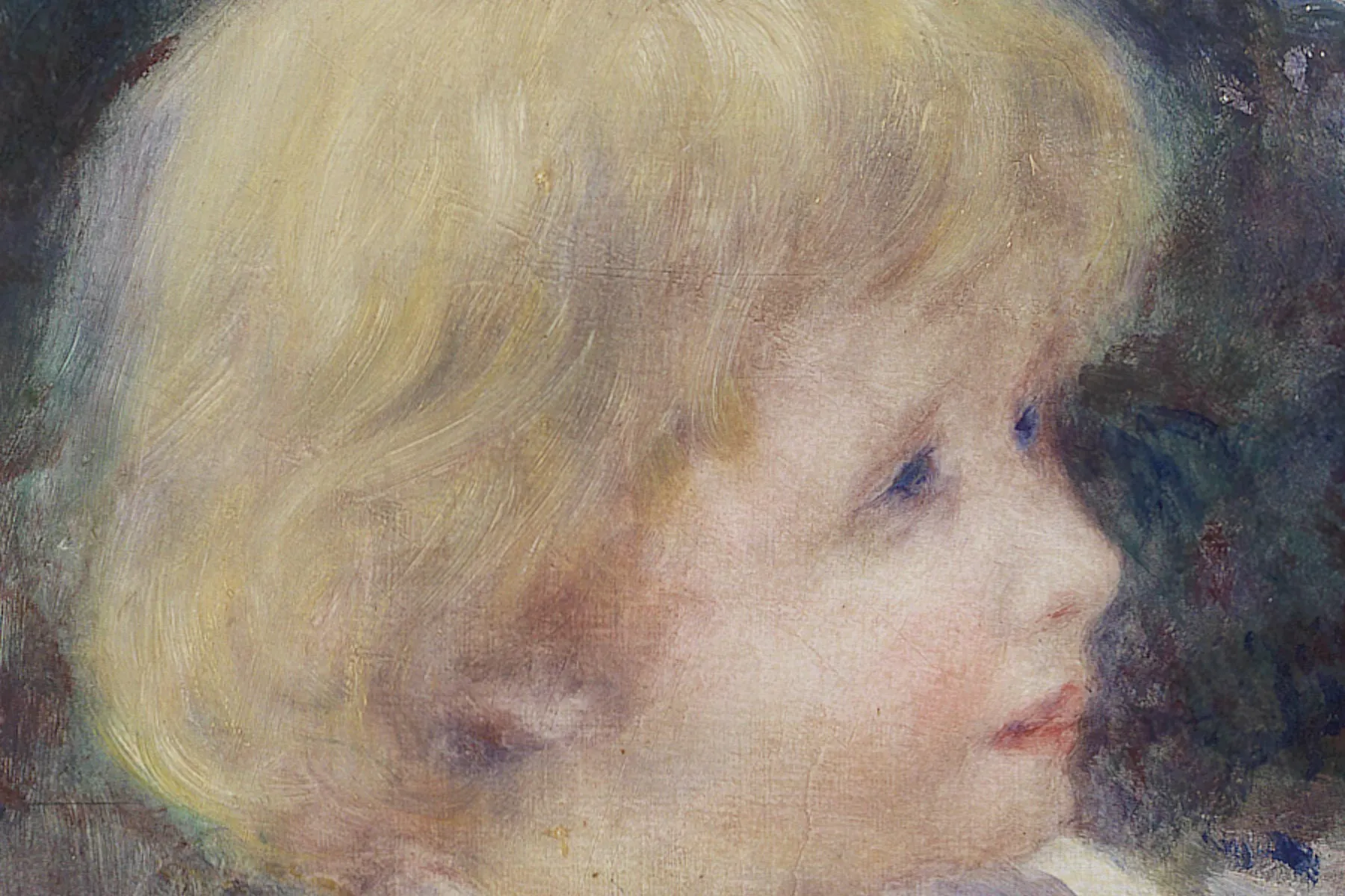 雷诺阿油画人物《伯内瓦尔的采贝女》局部 (3)