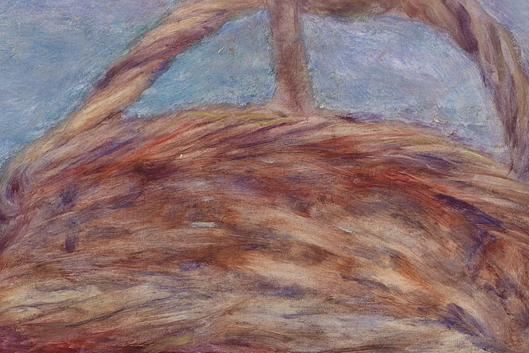 雷诺阿油画人物《伯内瓦尔的采贝女》局部 (5)