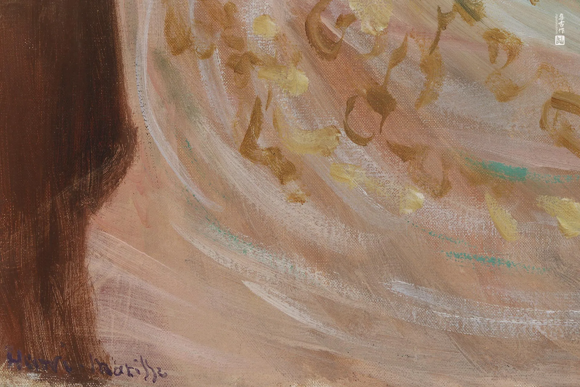 马蒂斯油画作品《摩尔女子》高清局部 (2)