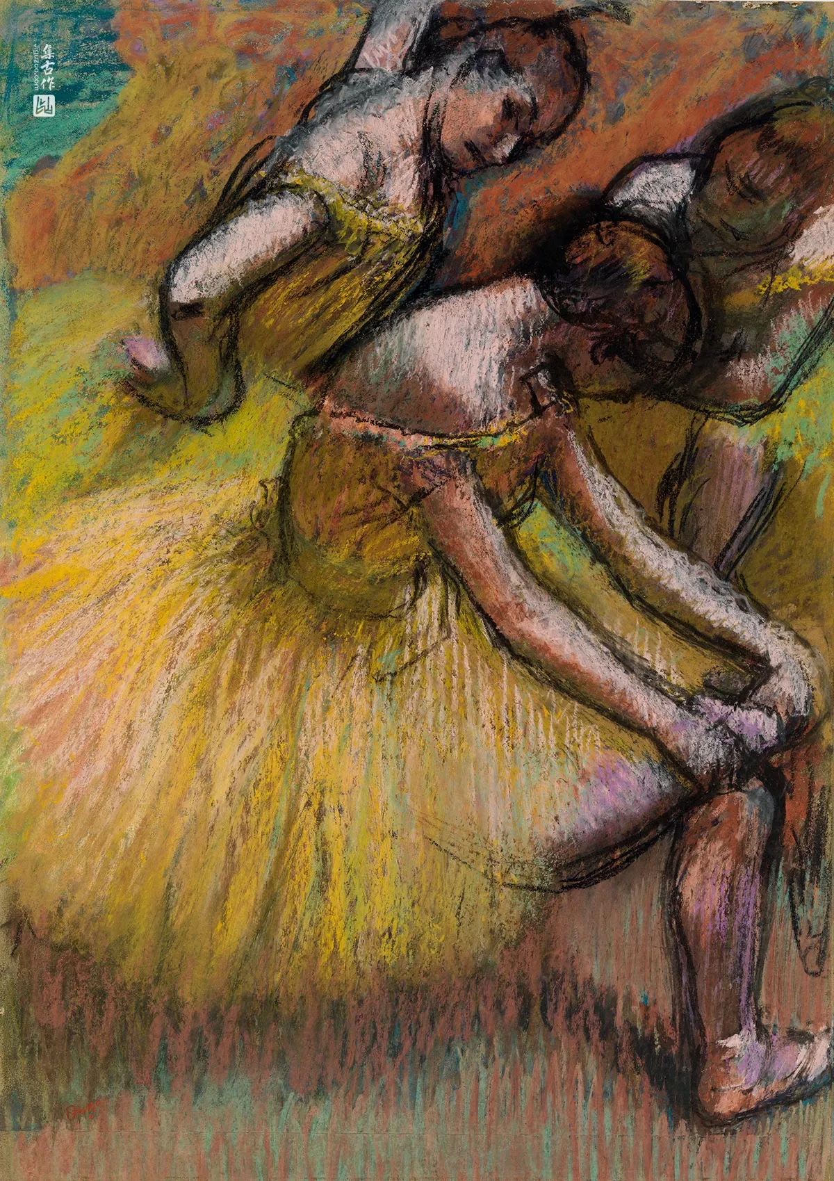 埃德加·德加色粉画《舞者群像》人物作品