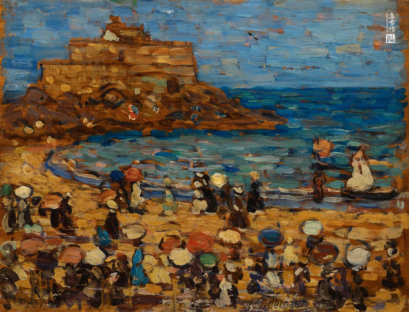 普雷德加斯特《海景——圣马洛》油画作品