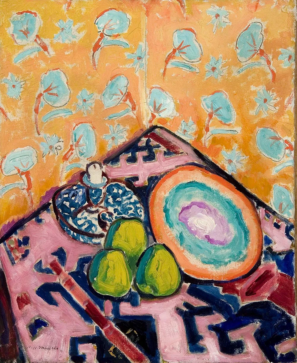 阿尔弗雷德·莫勒油画静物作品