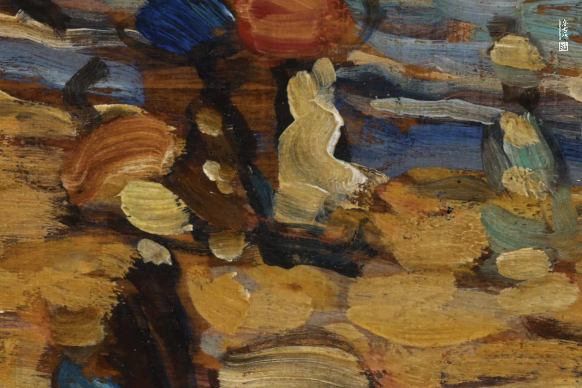 普雷德加斯特《海景——圣马洛》油画作品高清局部 (2)