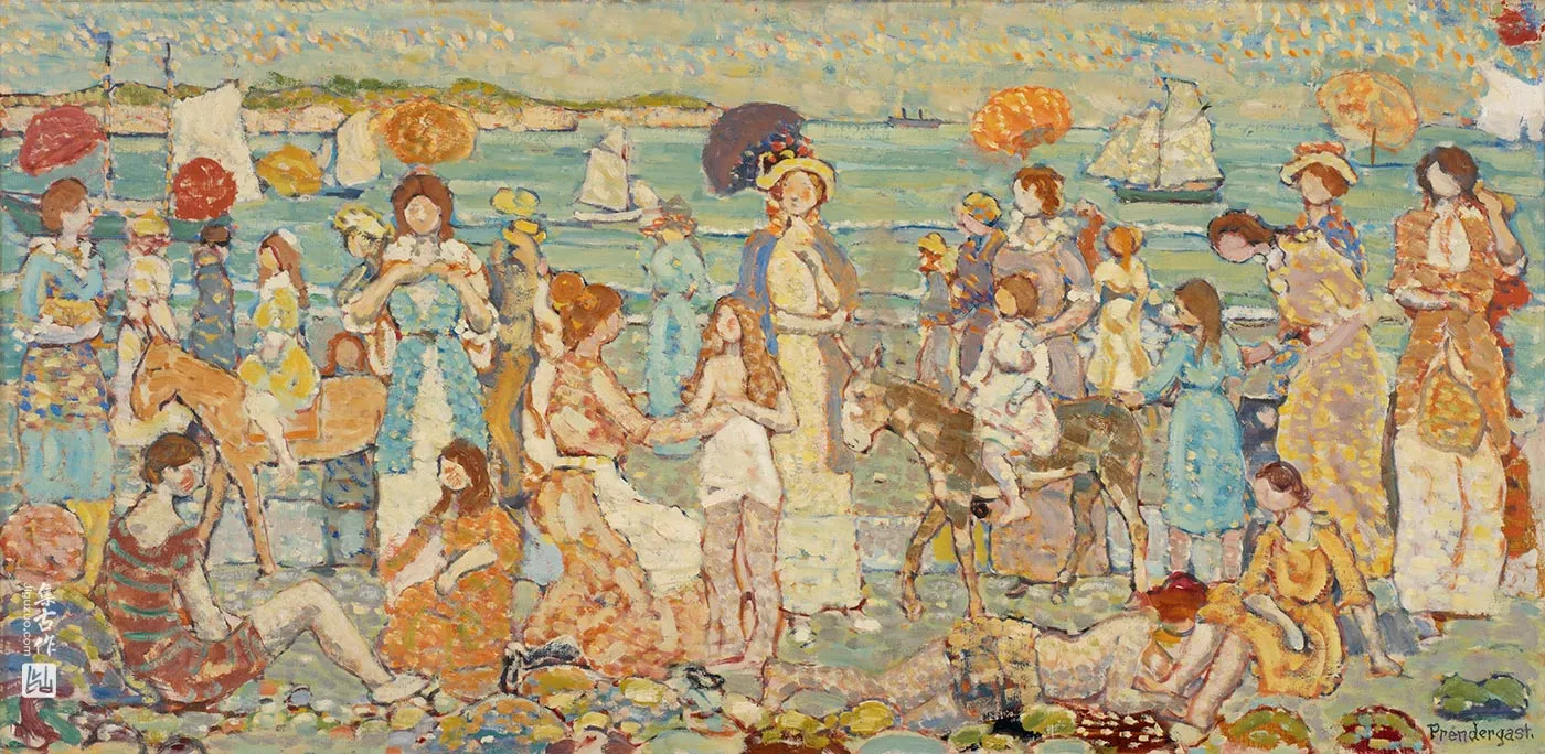 普雷德加斯特《海滩“第三号”》油画作品