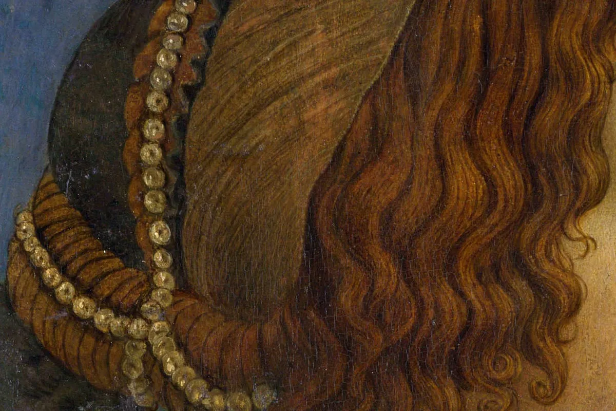 波提切利肖像画作品《侧面女士肖像》局部 (2)