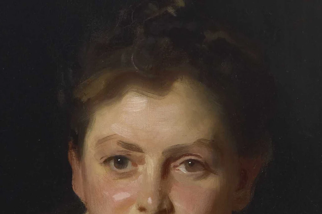 萨金特油画人物《西尔斯夫人肖像》局部 (1)