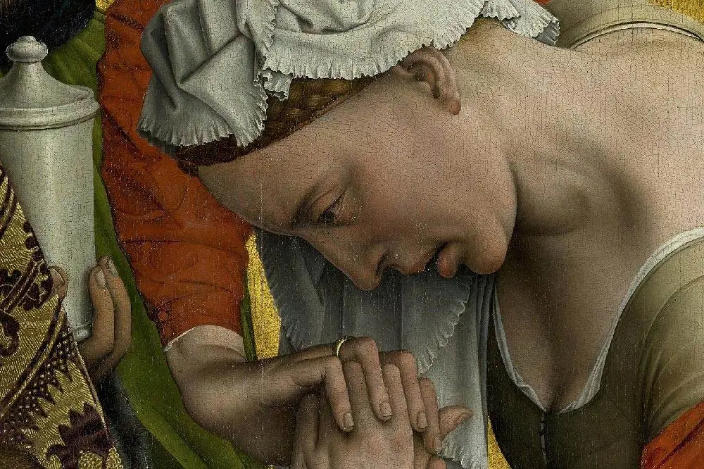 维登《基督下十字架》局部细节(16)