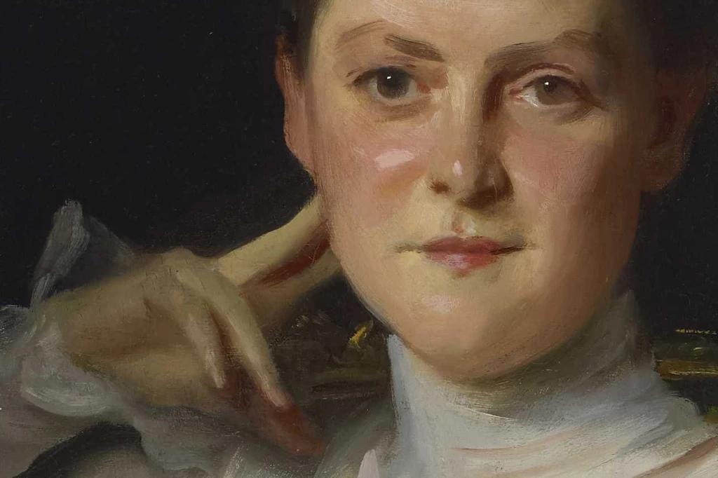 萨金特油画人物《西尔斯夫人肖像》局部 (2)