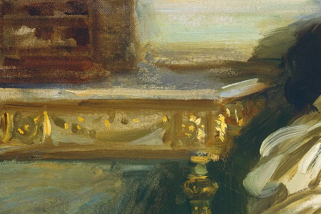 萨金特油画作品《休息》局部 (2)